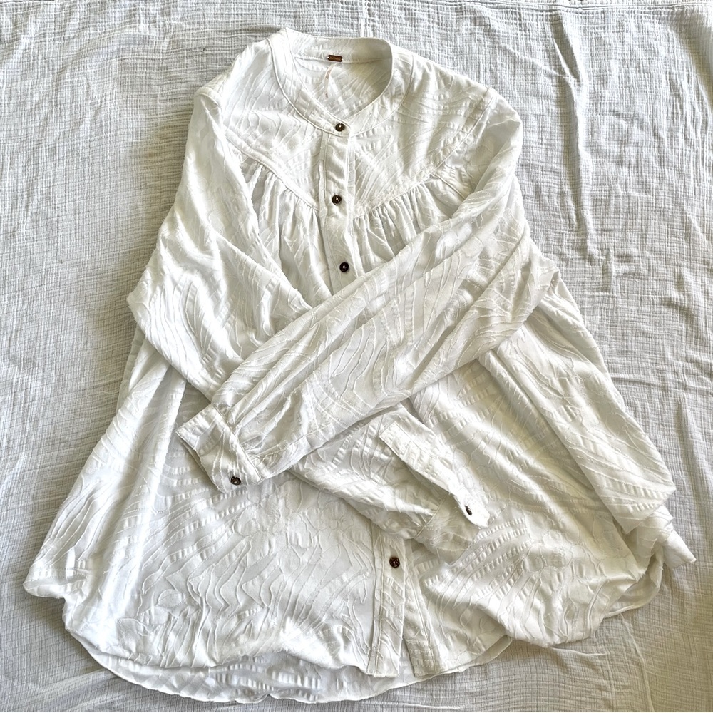 Free People Tunic Top - Creamy White - Size XS - Picture 1 of 6